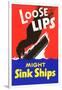 Loose Lips Might Sink Ships-null-Framed Art Print