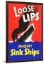 Loose Lips Might Sink Ships-null-Framed Art Print