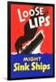 Loose Lips Might Sink Ships-null-Framed Art Print