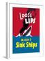 Loose Lips Might Sink Ships-null-Framed Art Print