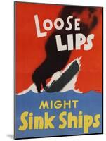 Loose Lips Might Sink Ships-David Pollack-Mounted Giclee Print