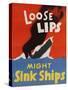Loose Lips Might Sink Ships-David Pollack-Stretched Canvas