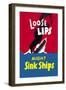 Loose Lips Might Sink Ships-null-Framed Art Print