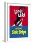 Loose Lips Might Sink Ships-null-Framed Art Print