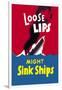 Loose Lips Might Sink Ships-null-Framed Art Print