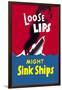 Loose Lips Might Sink Ships-null-Framed Art Print