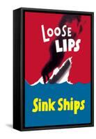 Loose Lips Sink Ships-null-Framed Stretched Canvas