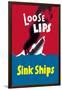 Loose Lips Sink Ships-null-Framed Art Print