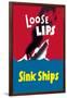 Loose Lips Sink Ships-null-Framed Art Print