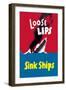 Loose Lips Sink Ships-null-Framed Art Print