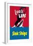 Loose Lips Sink Ships-null-Framed Art Print