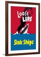 Loose Lips Sink Ships-null-Framed Art Print