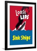 Loose Lips Sink Ships-null-Framed Art Print