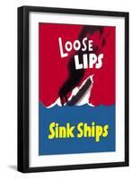 Loose Lips Sink Ships-null-Framed Art Print