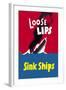 Loose Lips Sink Ships-null-Framed Art Print