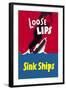 Loose Lips Sink Ships-null-Framed Art Print