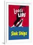 Loose Lips Sink Ships-null-Framed Art Print