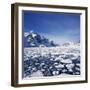 Loose Pack Ice in the Sea, with the Antarctic Peninsula in the Background, Antarctica-Geoff Renner-Framed Photographic Print