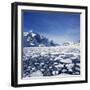 Loose Pack Ice in the Sea, with the Antarctic Peninsula in the Background, Antarctica-Geoff Renner-Framed Photographic Print