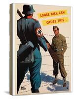 Loose Talk Can Cause This, 1942-Adolph Treidler-Stretched Canvas