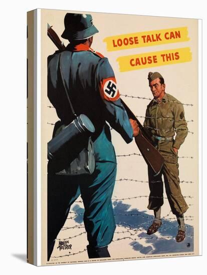 Loose Talk Can Cause This, 1942-Adolph Treidler-Stretched Canvas