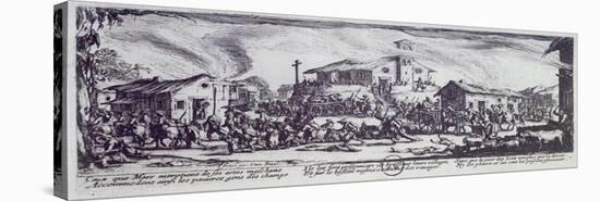 Looting of Village During War of Monferrato-Jacques Callot-Stretched Canvas