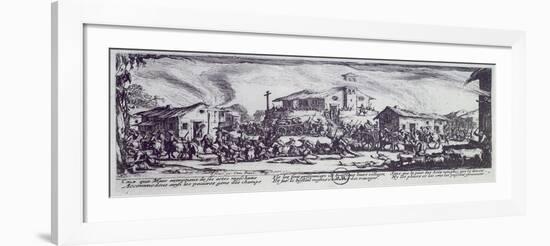 Looting of Village During War of Monferrato-Jacques Callot-Framed Giclee Print