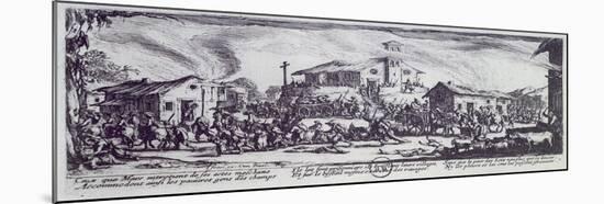 Looting of Village During War of Monferrato-Jacques Callot-Mounted Giclee Print