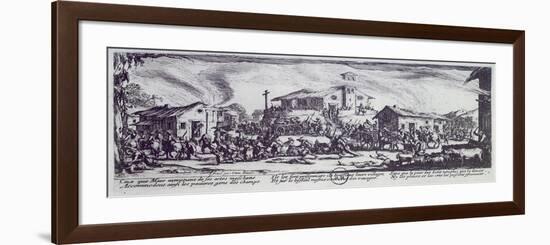 Looting of Village During War of Monferrato-Jacques Callot-Framed Giclee Print