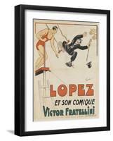 Lopez et son comique Victor Fratellini-null-Framed Giclee Print