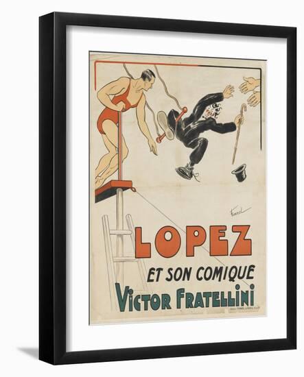 Lopez et son comique Victor Fratellini-null-Framed Giclee Print