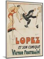 Lopez et son comique Victor Fratellini-null-Mounted Giclee Print