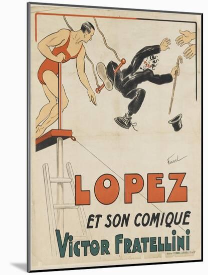 Lopez et son comique Victor Fratellini-null-Mounted Giclee Print