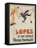 Lopez et son comique Victor Fratellini-null-Framed Stretched Canvas