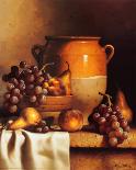 Wine Bottle, Grapes and Walnuts-Loran Speck-Mounted Art Print