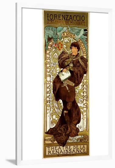 Loranzaccio -Theatre Renaissance-Alphonse Mucha-Framed Art Print