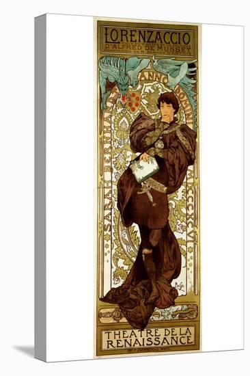 Loranzaccio -Theatre Renaissance-Alphonse Mucha-Stretched Canvas