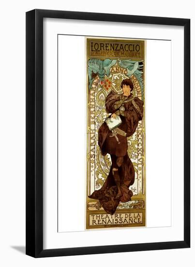 Loranzaccio -Theatre Renaissance-Alphonse Mucha-Framed Art Print