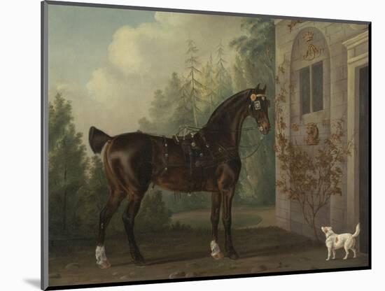 Lord Abergavenny's Dark Bay Carriage Horse with a Terrier, 1785-Thomas Gooch-Mounted Giclee Print