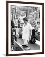 Lord Alexander Hesketh at the Monaco Grand Prix, 1973-null-Framed Photographic Print