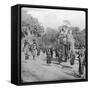 Lord and Lady Harding Riding an Elephant, India, 1913-HD Girdwood-Framed Stretched Canvas