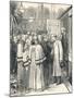 Lord Beaconsfield and Lord Salisbury at Charing Cross Railway Station, 1896-null-Mounted Giclee Print