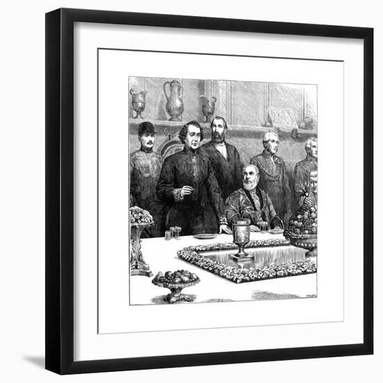 Lord Beaconsfield at a Banquet in the Guildhall, Late 19th Century-Swain-Framed Giclee Print