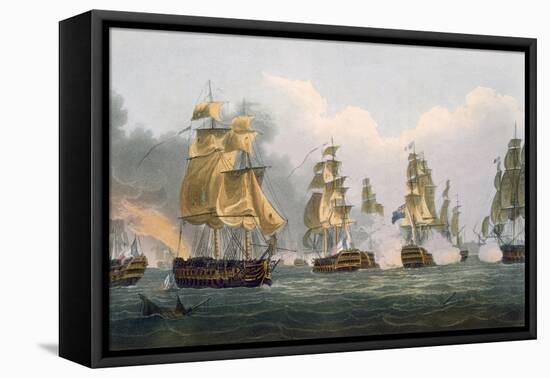 Lord Bridport's Action Off Port L'Orient, June 23rd 1795-Thomas Whitcombe-Framed Stretched Canvas