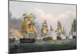 Lord Bridport's Action Off Port L'Orient, June 23rd 1795-Thomas Whitcombe-Mounted Giclee Print