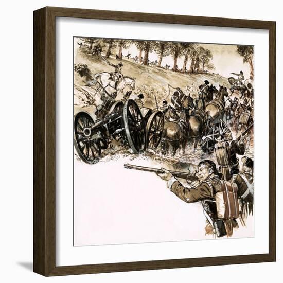 Lord Burgoyne's Army on the March Near Albany in 1777-Kenneth John Petts-Framed Giclee Print