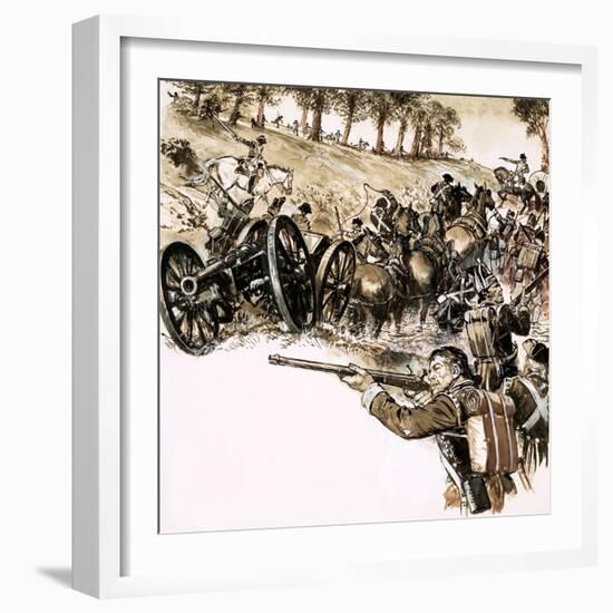 Lord Burgoyne's Army on the March Near Albany in 1777-Kenneth John Petts-Framed Giclee Print