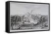 Lord Burlington's Chiswick Villa, from the South-East (Pen and Ink with Wash on Paper)-Jacques Rigaud-Framed Stretched Canvas