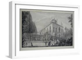 Lord Burlington's Neo-Palladian Villa at Chiswick and the Jacobean House (Pen and Ink with Wash on-Jacques Rigaud-Framed Giclee Print
