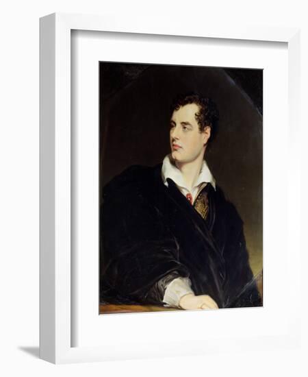 Lord Byron after a Portrait Painted by Thomas Phillips in 1814, 1844-William Essex-Framed Giclee Print